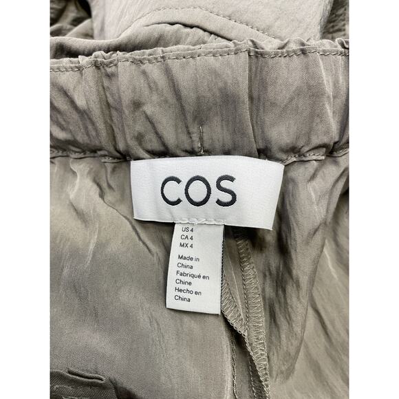 Cos 'Parachute' Grey Viscose Cargo Pants Size 4 - Picture 4 of 5